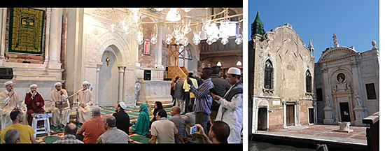  Figure 2: The Opening of Christoph Büchel’s The Mosque (screenshot via Vimeo) and Church Santa Maria della Misericordia after the closing of the exhibition.
